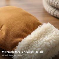 Thickened children's Thick Mittens Warm Suede and Sherpa Mittens Windproof for Students, Kids 5+, Cycling, Cold Weather, Driving