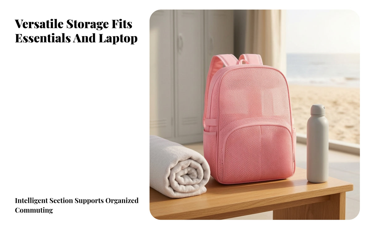 Lightweight Mesh Backpack | Breathable Open-Grid Exterior, Padded Shoulder Straps, Hollow-out Backpack, for School