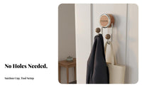 Multi-Surface Suction Cup Hook Reusable Drill-Tool-Less Wall Hanger Heavy Duty for Homeowners, Students, Entryway, Behind the Door, Bathroom