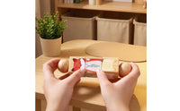 Smooth Finish Wooden Rotating Baby Toy Rounded Edges Natural Wood Rotating Toy Colorful Illustrations Wooden Learning Cube Educational