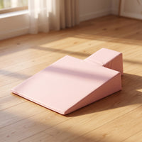 Pilates Incline Surface Padded Pilates Wedge Upholstered Slant Board for Studio Stretching, Home Workouts