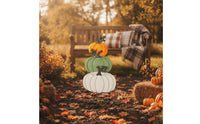 Stacked Pumpkin Stake Fall Pumpkin Garden Stakes Harvest Lawn Ornaments for Porch