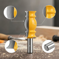1/2 Inch Shank Handrail Router Bit Carbide Tipped Drum Column Router Bit Smooth Cutting Tool Industrial Quality for Woodworkers, Carpenters, Diyers, Woodworking, Cabinet Making
