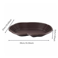Turtle Water Basin with Ramp Naturalistic Design Stepped Turtle Water Bowl Easy to Clean Reptile Soaking Pool for Amphibians