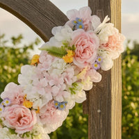 Layered Petals Artificial Flower Garland Chrysanthemum-Style Style Flower Garland Daisy-Like flowerLike Flowers Clustered Floral Spray Foliage Accents
