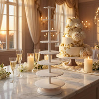 Multi-Tier Cake Stand Cake Stand with Plates White Serving Platter for Weddings