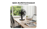 Wide Angle Oscillation Oscillating Desk Fan Safety Grille Tabletop Cooling Fan Multiple Speed Settings Energy Saving for Students, Bedroom, Office, Dorm Room