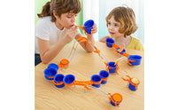 Buildable Ball Track Toy Hands-on Blowing Ball Game Educational Hand-Eye Coordination for Children, Toddlers, Classroom