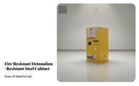 Hazard-Resistant Resistant Cabinet Double-Walled Construction Cabinet Fire Resistant Harmful Material Locker for Factory Workers, Researchers