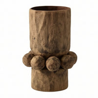 Vase with Raised Spheres Modern Flower Holder Simple Vessel for Tabletop, Shelf