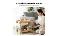 2-in-1 Design dual-level nailing Lounger Wear-Resistant Wooden Frame Cat Lounger long-lasting Pet Furniture Stable frame for felines, Kittens, Indoors, Living Room, Bedroom, By a sunlit location recess