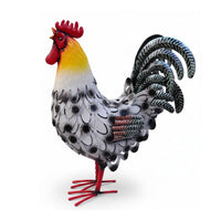 Realistic Metal Cock Ornament Outdoor 3d Cock Sculpture Long-Lasting Yard Art Sculpture Rustic for Patio