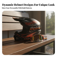 Full Face Motocross Helmet Reinforced Shell Full Face Removable Washable Liner Outdoor Headwear for Men, Adults, Downhill Biking