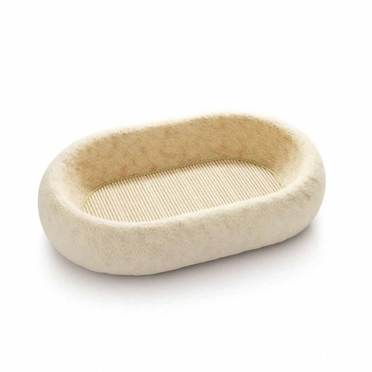 Oval Cat Scratcher Bed Soft Scratching Board Comfortable for Small Pets