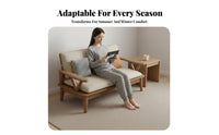 3-Seater Wooden Frame Settee New Chinese aesthetic Living Room Seating Group Modern Minimalist Design Sofa for Homeowners, Apartment, Lounge Area, Study