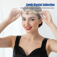 Dark Bat Crystal Halloween Alloy Headpiece, Festive Hair Decoration