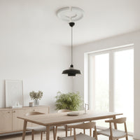 Simple Split Ceiling Medallion Decorative Polyurethane Ceiling Circle Easy to Install Light Fixture Medallion Lightweight for DIYers