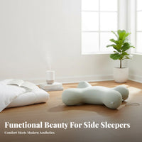 Pressure Relief Side Sleeper Beauty Pillow Slow Rebound Face Cradle Pillow Breathable for Women, Back Sleepers, Nightly Sleep, Bedroom, Home