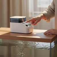 Programmable Automatic Aquatic Pet Feeder Dual-Power Power Aquarium Aquatic Pet Feeder with Base Compact for Vacation