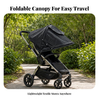 Universal Canopy Cover with Clamp Adjustable Fit Stroller Sun Shade Protection Snap-on Sunshade Rain Cover for Wheelchairs