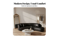 Curved Couch Light Luxury design Curved Settee Retro-Inspired Sofa for Apartment Dwellers, Interior Designers, Reception Area, Boutique, Living Room