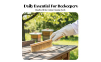 Double Row Apiary Brush Gentle on Honeybees Wooden Handle Apiary Brush Beehive Cleaning Tool Soft Bristles Comfortable Grip