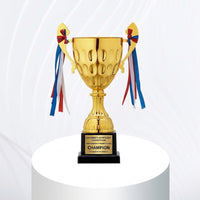 Personalized Gold Cup Trophy Custom Cup Trophy with Base Polished Engraving for Students, Kids, Sports Tournaments, School Competitions