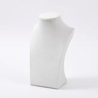 Necklace Display Stand Linen-Textured Necklace Bust Display Stand Jewelry Bust Tabletop Pendant Chain Organizer Boutique-Style
