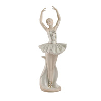 Ballet Dancer Figurine with Gold Accents Elegant Ceramic Ballerina Figurine