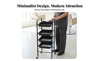 Hairdressing Tool Cart Long-Lasting 5-Drawer Rolling Salon Cart Cosmetic Spa Storage Trolley Large Capacity Cosmetic Spa Tool