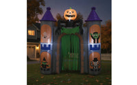 Haunted Castle Arch Easy to Inflate Inflatable Arch with Lights Walk-Through Prop Sturdy Inflatable Castle Medieval