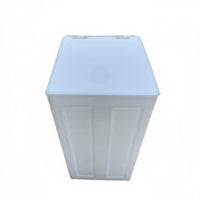 Leak-Resistant Square Water Storage Container Single-Piece Molding Hinged Lid Water Container Wide Opening Upright Storage Bin with Lid for Bathroom