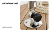Adjustable Boat Antenna Base 316 Stainless Steel Rotating Bracket Adjustable Antenna Base Rust-Resistant