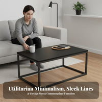 Modern rustic aesthetic and design C-Shaped Snack Table Space-Saving Design Household Furniture Multi-Functional Multifunctional for Apartment Dwellers, off-site Workers, Living Room, Small areas, Bedroom, Home Office