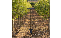 Underground Cultivation Enhancer Tool Manganese Steel Stand up Garden Seeder Foot Pedal Step T-Handle Soil Digger for Farmers, Seniors, Orchard, Farm