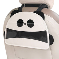 Fleece-Like Panda Car Seat Organizer Adjustable Straps Headrest Hanging Organizer