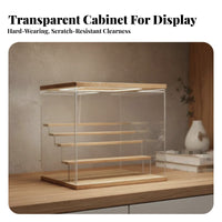 Acrylic Display Box Transparent Surprise Box Display Shelf Debris-Shielding Proof Collectible Case Stackable Figurine Storage
