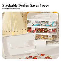 Transparent Sorting Case with Compartments Multi-Functional for Craft Room, Kids