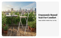 Space-Saving Foldable Counter Stool Portable Foldable Pubstool with Back Support No Assembly Needed Household Seating Sturdy Construction for Apartment Dwellers, Business Owners, Kitchen, Home Bar, Small Apartments, Balcony