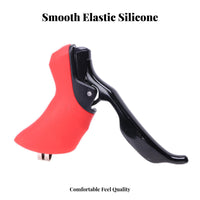 2 Pieces Cycling Bike Selector Hood Anti-Slip Cycling Bike Selector Grip Silicone Brake Lever Hoods Ergonomic Design