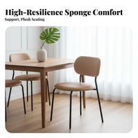 Modern Design Upholstered Side Chair Stackable Dining Seating Space-Saving Household Furniture Soft Padding for Apartment Dwellers, Interior Designers, Restaurant Owners, Living Room, Home Office, Cafe