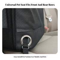 Comfortable Dog Car Safety Seat Breathable Mesh Openings Safety Pet Travel Seat Soft Padded Cushion for Cat Owners, Road Trips, Outdoor