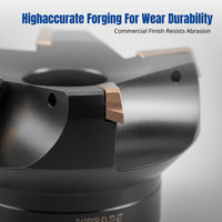 75° Face Milling Cutter for Horizontal CNC, Waste Angle, KAP400R63, Multiple Sizes Available