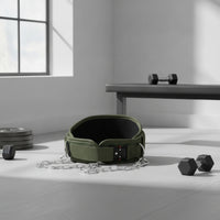 Padded Weightlifting Belt with Chain Quick-Release Weighted Belt with Chain Contoured Heavy-Duty for Bodybuilders