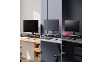 Space-Saving Monitor Stand with Drawer Stable Metal Monitor Riser Heavy-Duty Furniture Anti-Slip for Office Workers