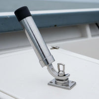 316 Stainless Steel Fishing Rod Holder Deck Mount Rotatable Swivel Rod Holder 360 Degree Adjustable Marine Gear