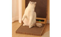 Replaceable Central Shaped Feline Scratcher Wear-Resistant L-Shaped Feline Scratcher Bed Low Dust Scratching Board Long-Lasting