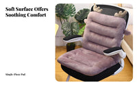 Thickened Padding Single-Piece Seat Back Cushion Ergonomic Design Velvety Office Chair Pad Anti-Slip Straps for Children, Home, Bedroom