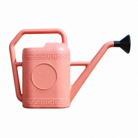 Garden Watering Can with Long Nozzle and Removable Diffuser, 3 L, Plastic, Brown