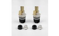 2 Pieces Two-Handle Faucet Stem Replacement Brass-Toned Faucet Repair Kit with Seat and Spring Easy Installation Hardware for Bathroom, Kitchen